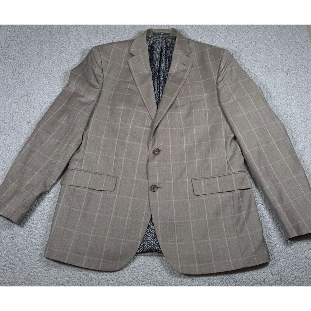 Ted Baker Tan Plaid Blazer